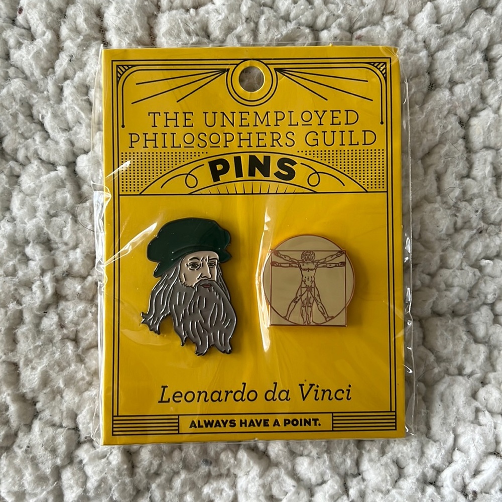 Leonardo da Vinci Enamel Pin Set